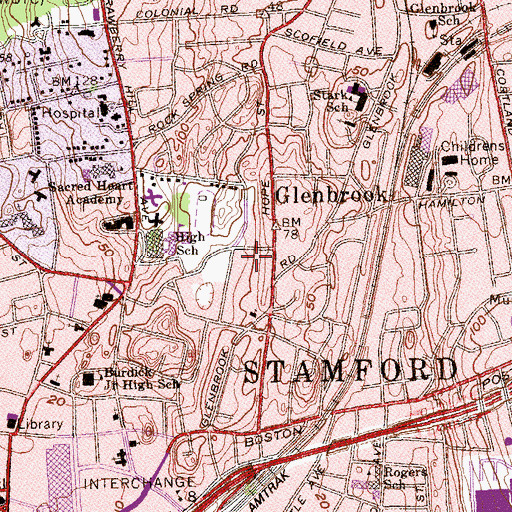 Topographic Map of Saint Vladimirs Cathedral, CT