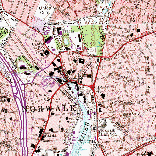 Topographic Map of Salvation Army, CT