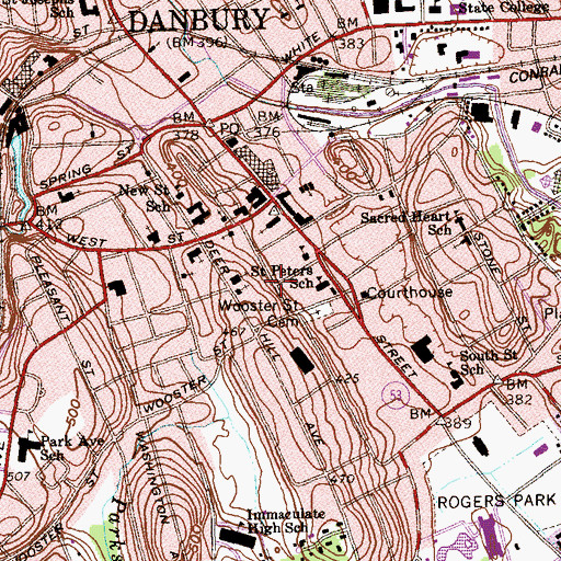 Topographic Map of Salvation Army, CT