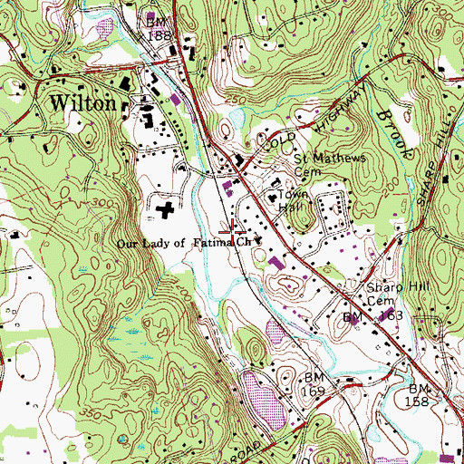 Topographic Map of Schencks Island Park, CT