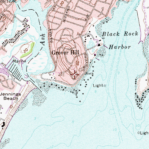 Topographic Map of Schoonhoven Park, CT