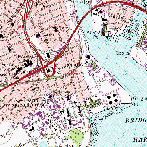 Topographic Map of Shiloh Baptist Church, CT