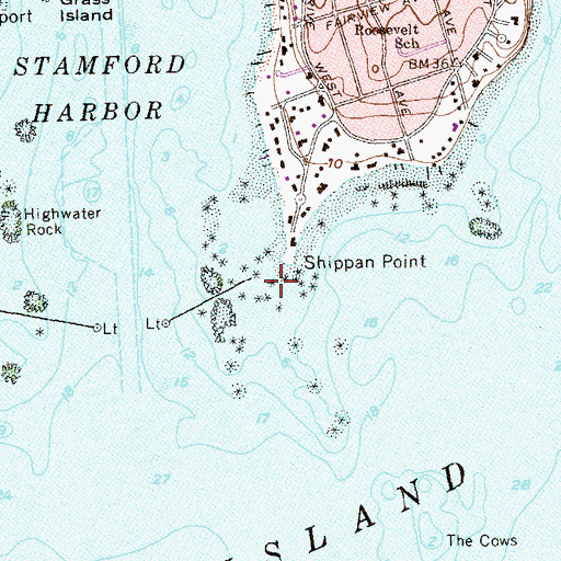 Topographic Map of Shippan Point Shoal, CT