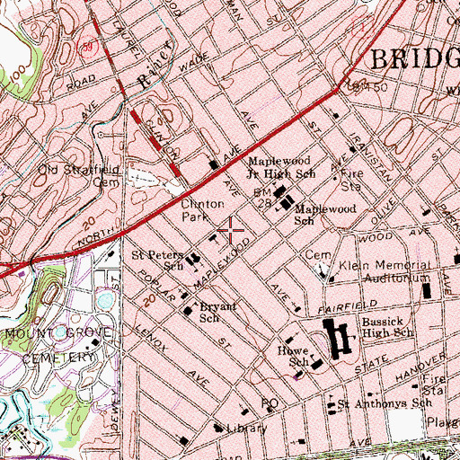 Topographic Map of Sisters of Mercy Church, CT