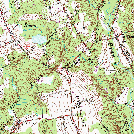 Topographic Map of Smith Corners (historical), CT