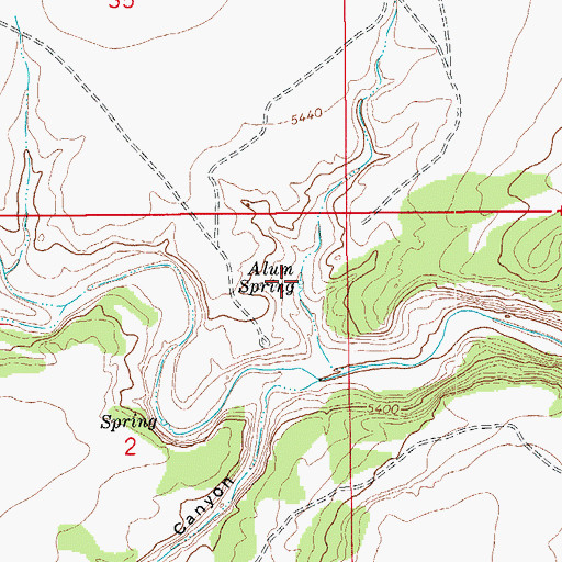 Topographic Map of Alum Spring, CO
