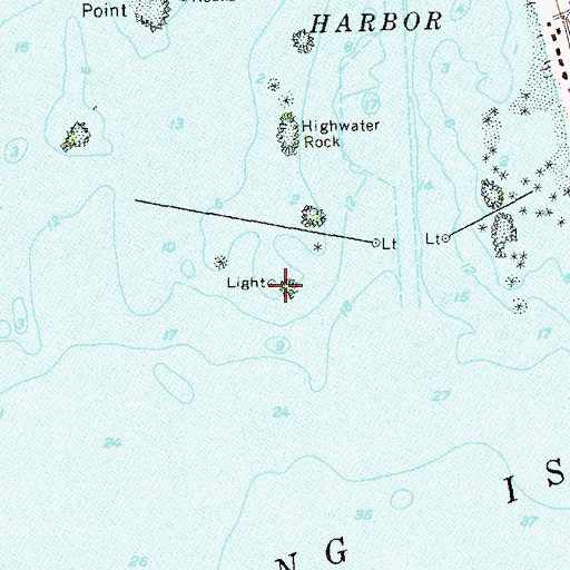 Topographic Map of Stamford Harbor Lighthouse, CT