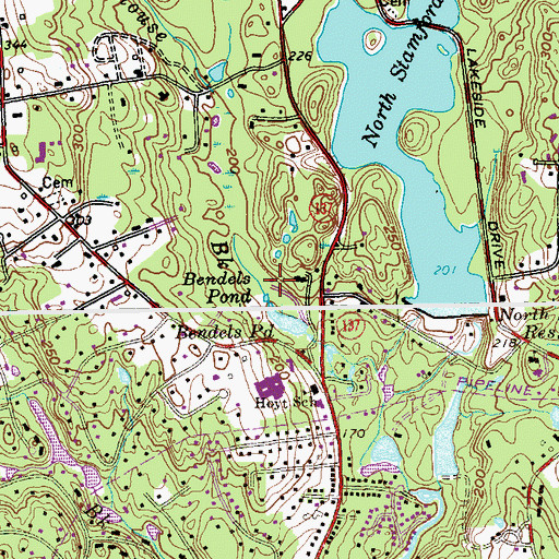 Topographic Map of Stamford Museum, CT