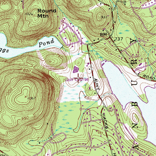 Topographic Map of Stanley Lasker Richter Memorial Park, CT