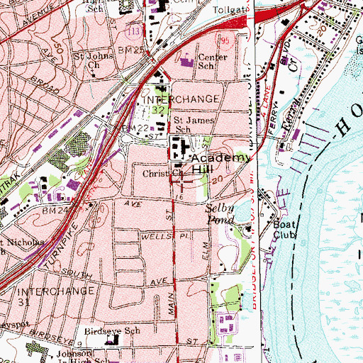 Topographic Map of Stratford Historical Society Building, CT