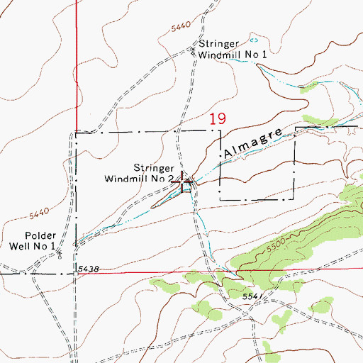 Topographic Map of Stringer Windmill Number 2, CO