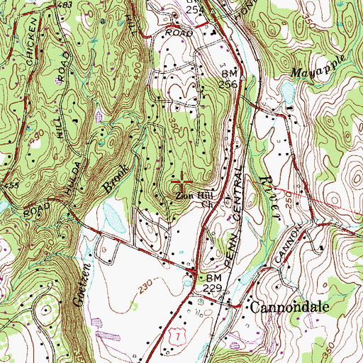 Topographic Map of Sugar Loaf Hill, CT