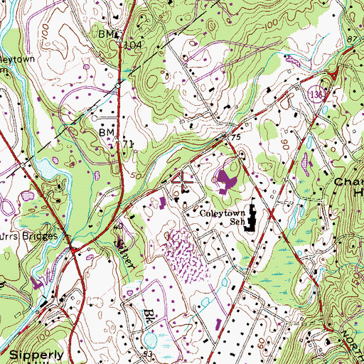 Topographic Map of Temple Israel, CT