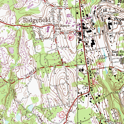 Topographic Map of Temple Shearith Israel, CT