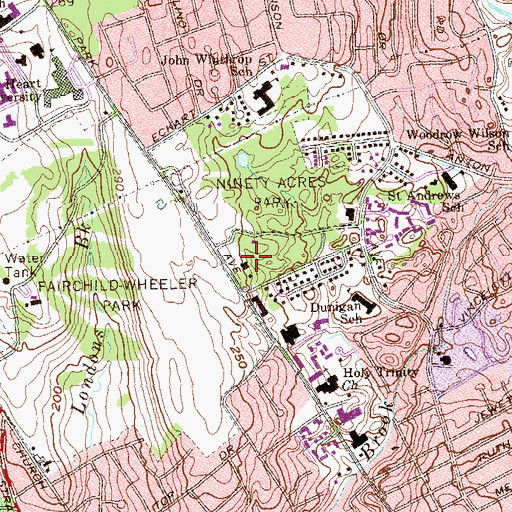 Topographic Map of The Discovery Museum, CT