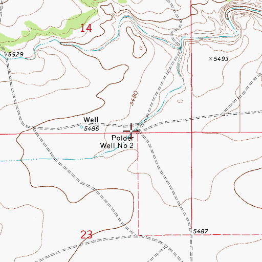 Topographic Map of Polder Well Number 2, CO