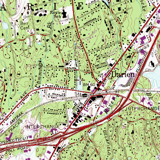 Topographic Map of Tilley Pond Park, CT