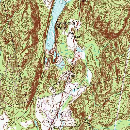 Topographic Map of Todd Park, CT
