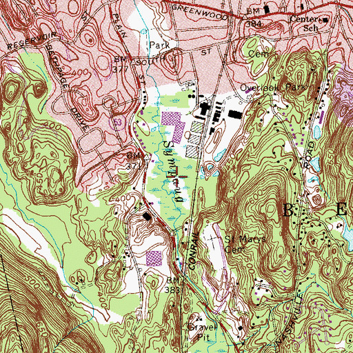 Topographic Map of Umpog Swamp, CT