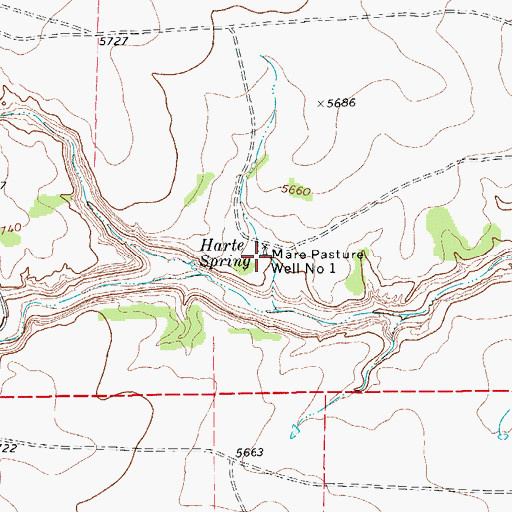 Topographic Map of Mare Pasture Well Number 1, CO