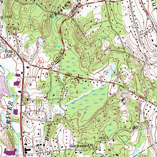 Topographic Map of United Covenant Church, CT