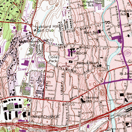 Topographic Map of United House of Prayer Church, CT