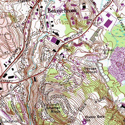 Topographic Map of Victory Christian Center, CT