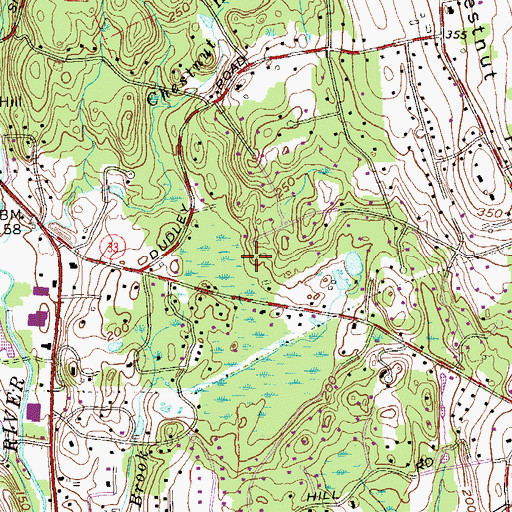 Topographic Map of Village Shopping Center, CT