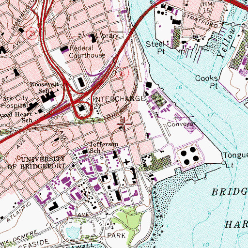 Topographic Map of Walters African Methodist Episcopal Zion Church, CT