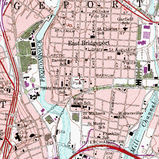 Topographic Map of Washington Park, CT