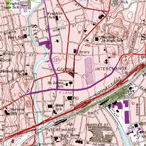 Topographic Map of West Park, CT
