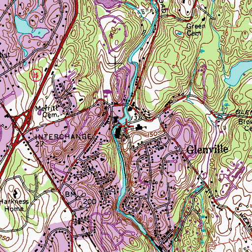 Topographic Map of Western Greenwich Civic Center Park, CT