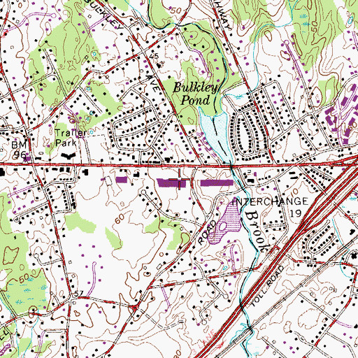 Topographic Map of Westport Shopping Center, CT