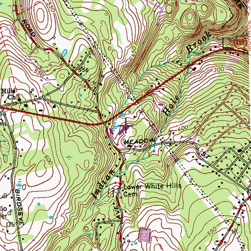 Topographic Map of White Hill Shopping Center, CT