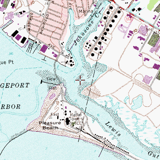 Topographic Map of White Rock Creek, CT