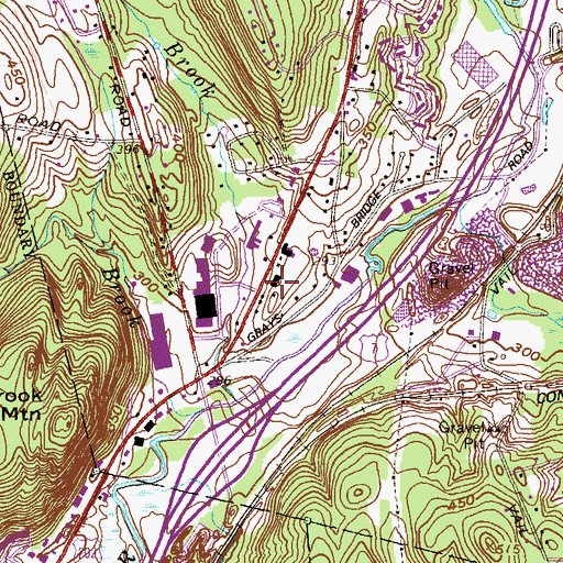 Topographic Map of White Turkey Plaza Shopping Center, CT