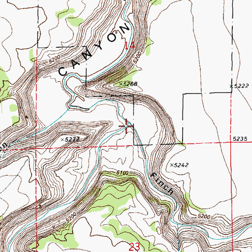 Topographic Map of Finch Canyon, CO