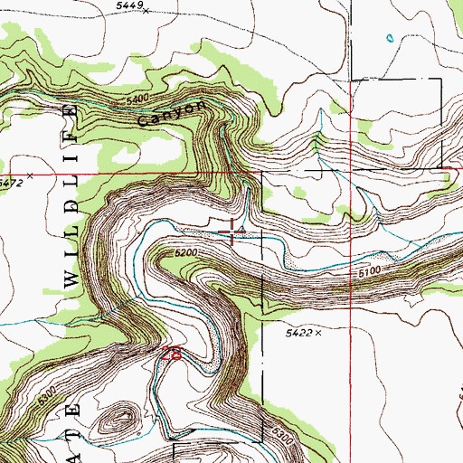 Topographic Map of Buckletton Canyon, CO