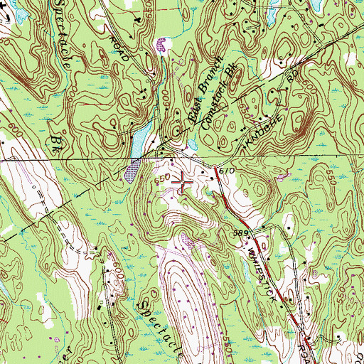 Topographic Map of Woodcock Nature Center, CT