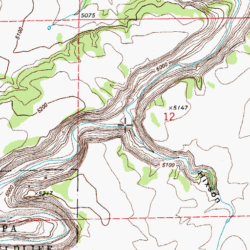 Topographic Map of Hixson Canyon, CO