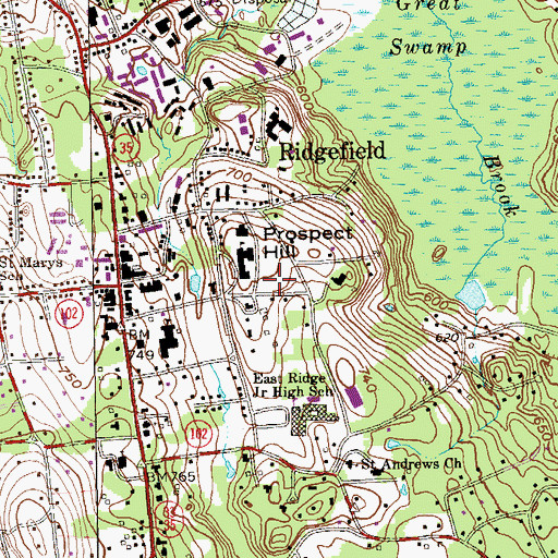 Topographic Map of Ciuccoli Field, CT