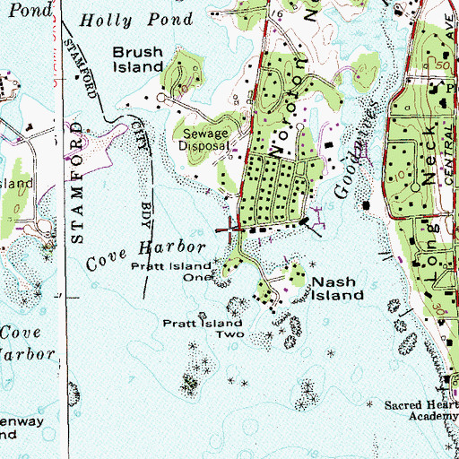 Topographic Map of Noroton Yacht Club, CT