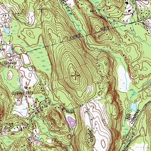 Topographic Map of Picketts Ridge, CT