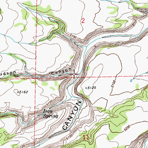 Topographic Map of Hudson Canyon, CO