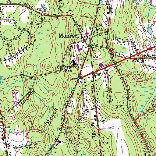 Topographic Map of Saint Jude Church, CT