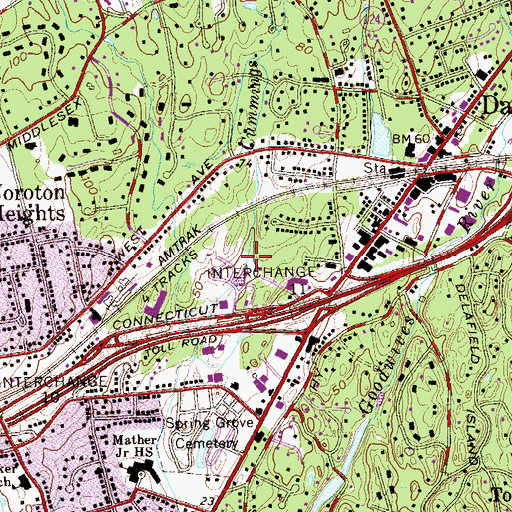 Topographic Map of Stony Brook Park, CT
