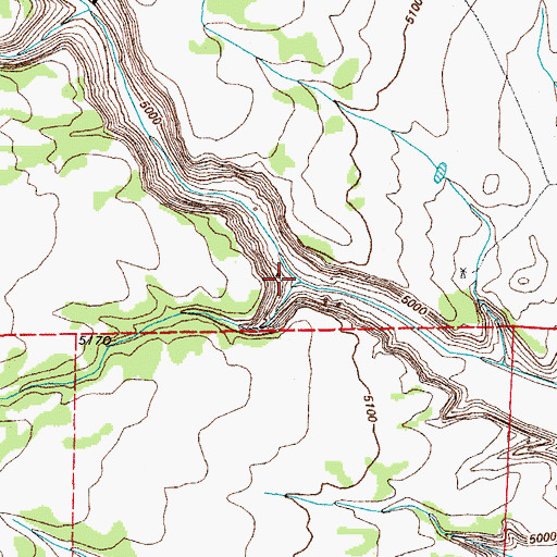Topographic Map of Bruenellie Canyon, CO