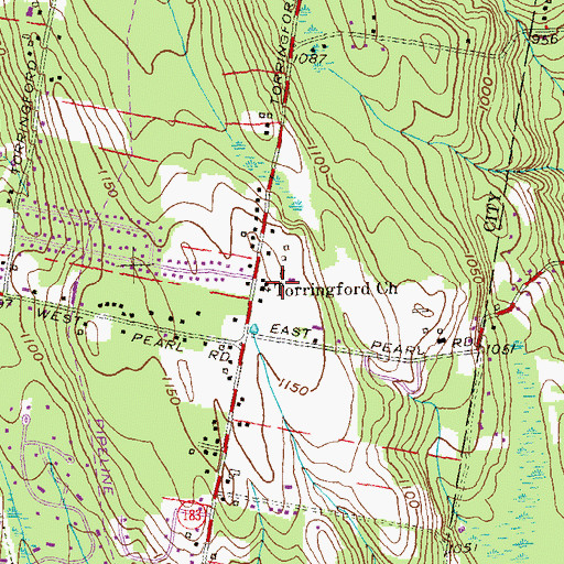 Topographic Map of United Church of Christ, CT