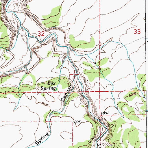 Topographic Map of Spring Canyon, CO