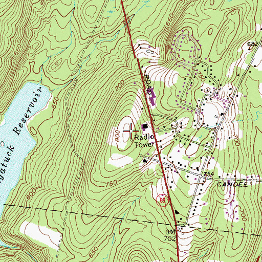 Topographic Map of Prospect Mountain, CT